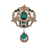 SHMIK Classic Palace Style Women's Vintage Crystal Pendatn Brooches